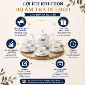 Bộ Ấm Chén In Logo