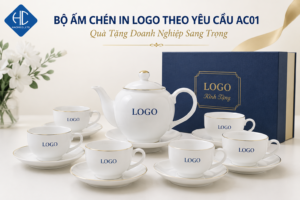 Bộ Ấm Chén In Logo