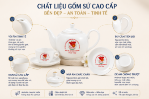 Bộ Ấm Chén In Logo
