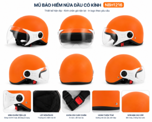 MŨ BẢO HIỂM CÓ KÍNH IN LOGO