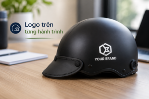 mũ bảo hiểm in logo