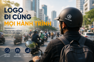 mũ bảo hiểm in logo