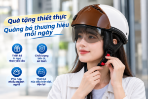 mũ bảo hiểm có kính in theo yêu cầu