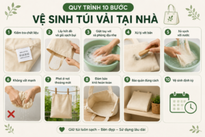 cách vệ sinh túi vải