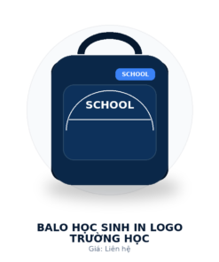 Balo học sinh in logo trường học
