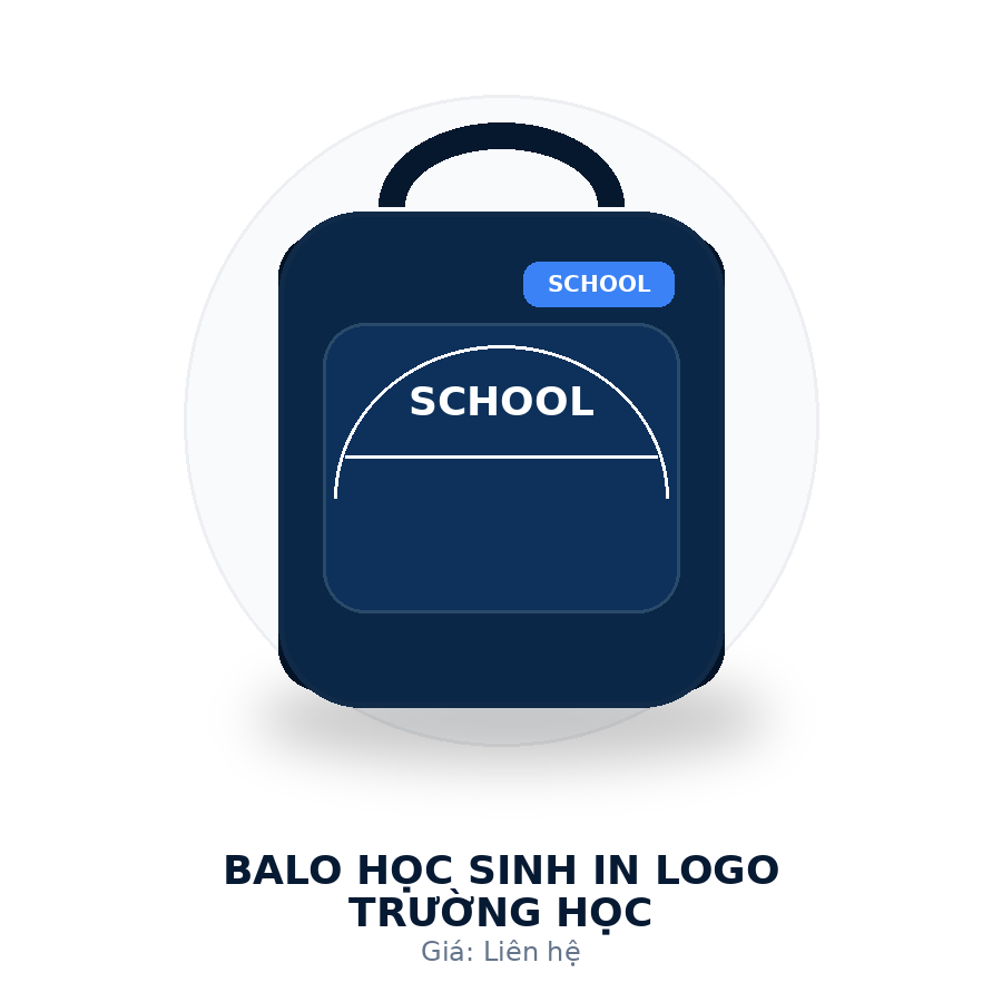 Balo học sinh in logo trường học