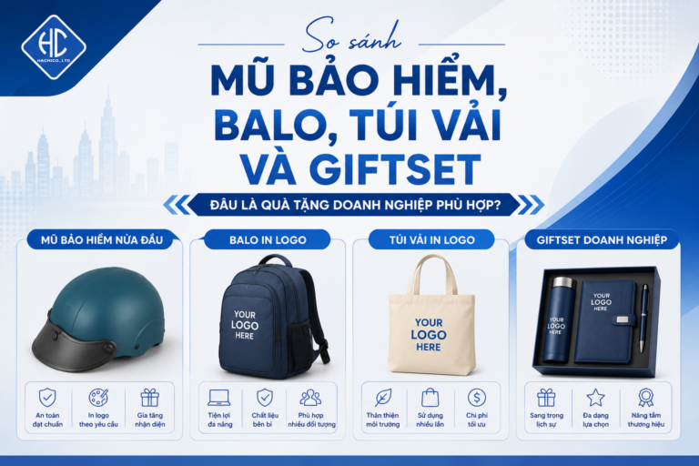 So Sánh Mũ Bảo Hiểm, Balo, Túi Vải Và Giftset – Đâu Là Quà Tặng Doanh Nghiệp Phù Hợp?