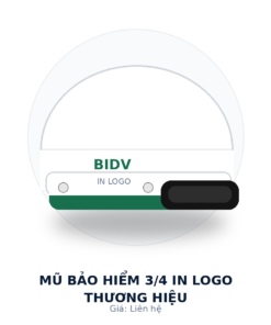 Mũ bảo hiểm 3/4 in logo thương hiệu