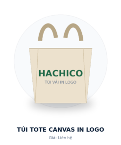 Túi tote canvas in logo