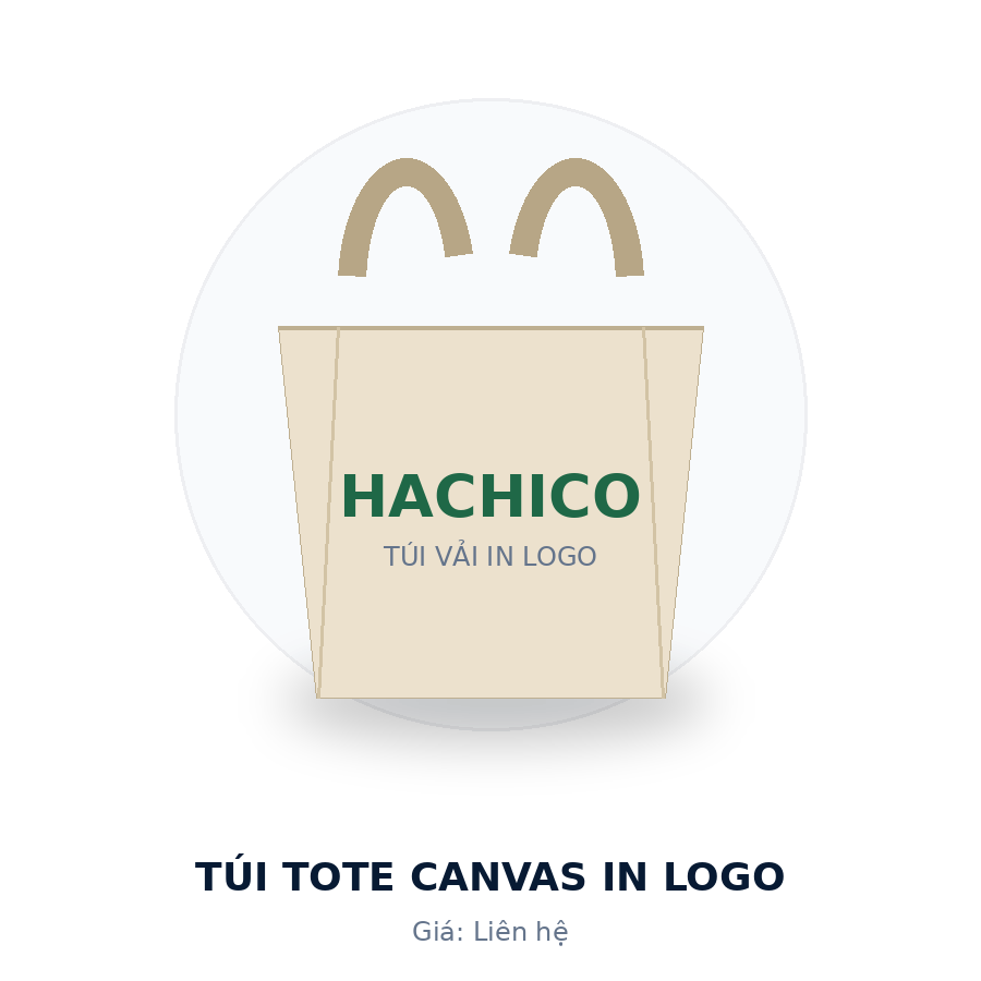 Túi tote canvas in logo