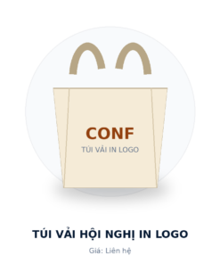 Túi vải hội nghị in logo