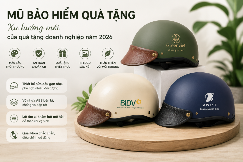mũ bảo hiểm quà tặng