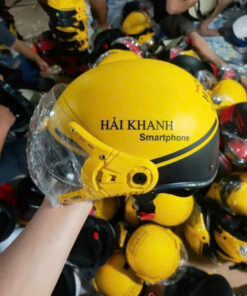 Mũ bảo hiểm nửa đầu sơn nhám có kính phối màu