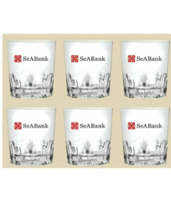 Set Quà Tặng In Logo Doanh Nghiệp SG03 | Bộ 6 Cốc Thủy Tinh Cao Cấp