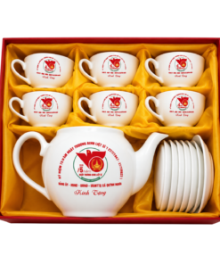 Bộ Ấm Chén In Logo Theo Yêu Cầu AC01 | Quà Tặng Doanh Nghiệp Sang Trọng