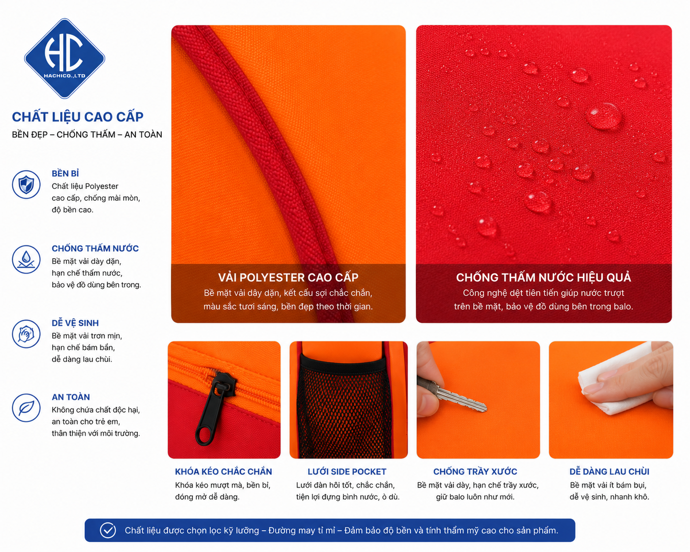 Balo Quà Tặng Học Sinh HS05: In Logo, Họa Tiết Theo Yêu Cầu Giá Sỉ - Image 6