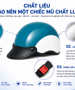 Mũ Bảo Hiểm Nửa Đầu In Logo