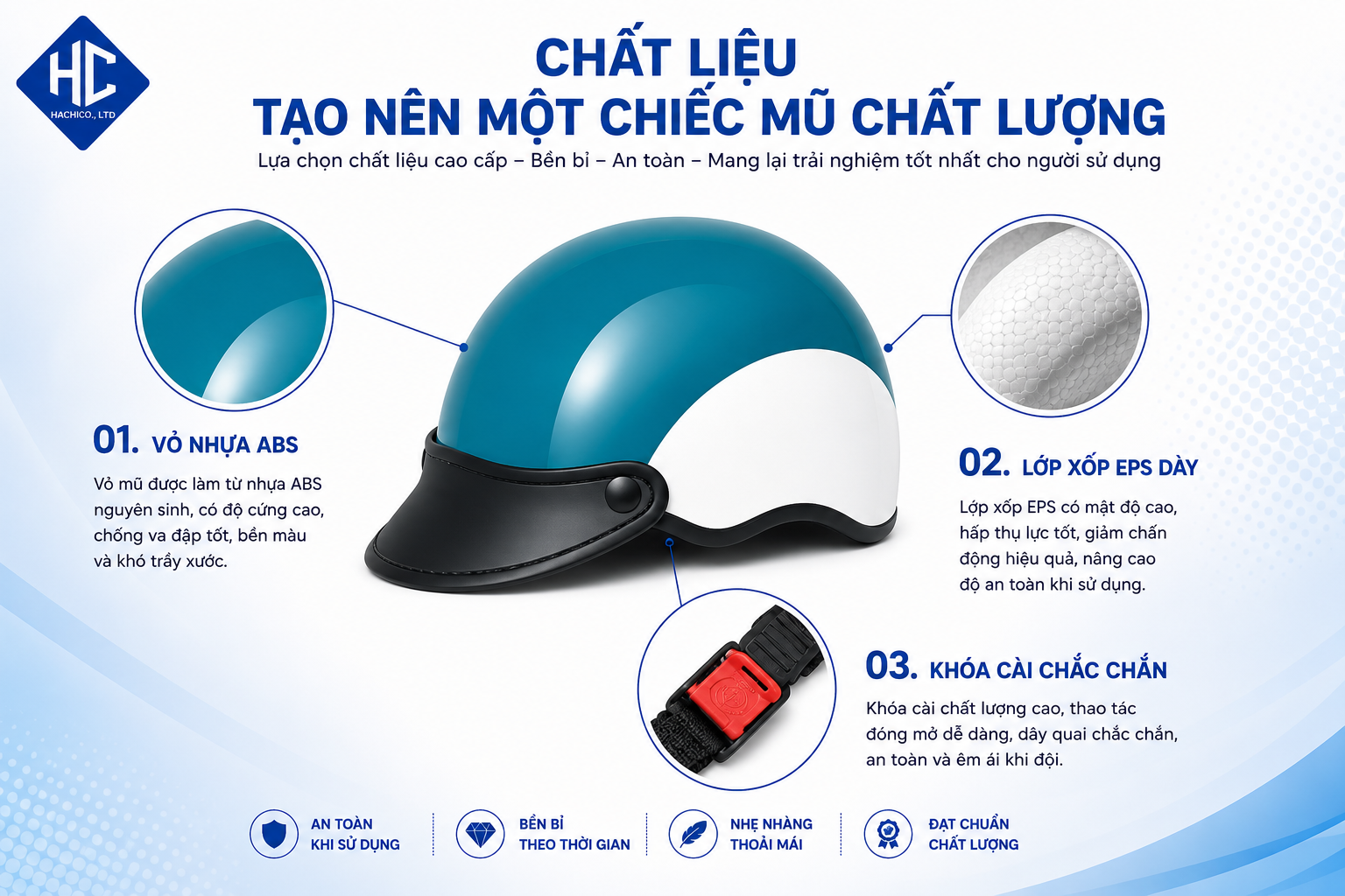 Mũ Bảo Hiểm Nửa Đầu In Logo