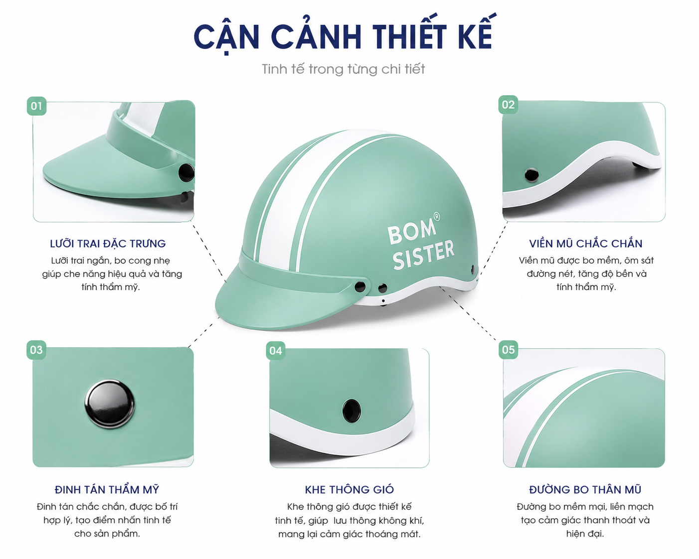 Mũ Bảo Hiểm Doanh Nghiệp In Logo Dáng Con Sò NBH1206 – Giải Pháp Quà Tặng Thiết Thực, Nâng Cao Nhận Diện Thương Hiệu - Image 4