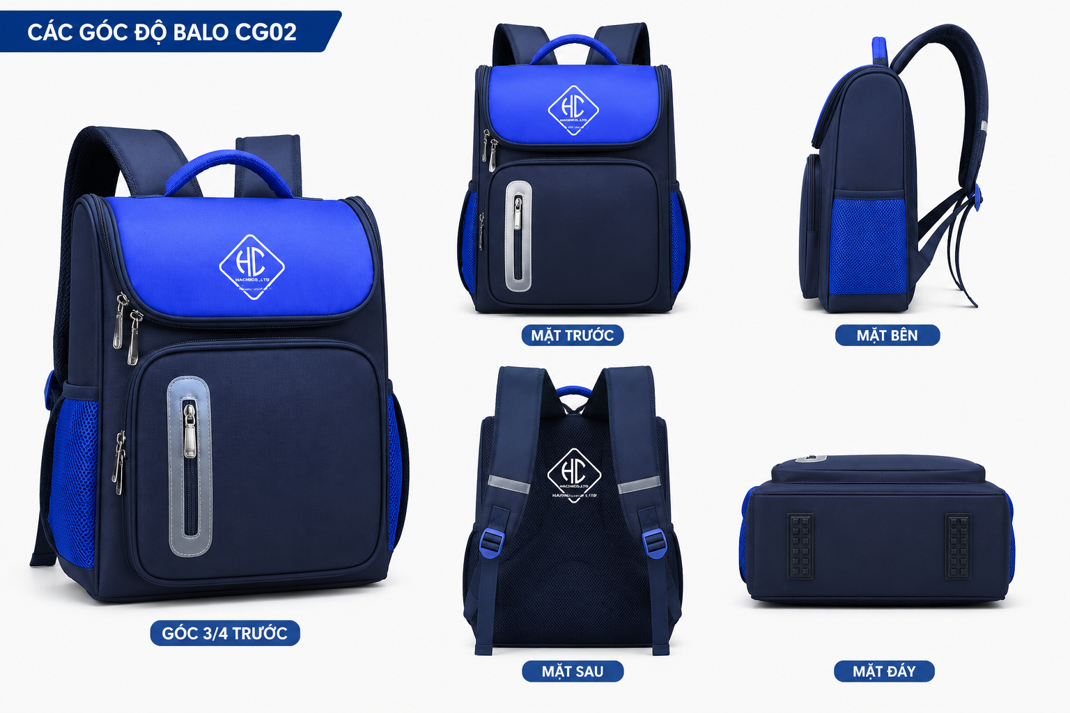 Balo Chống Gù In Logo Theo Yêu Cầu CG02 - Thiết Kế Hiện Đại, Đồng Hành Cùng Học Sinh Và Nâng Tầm Hình Ảnh Thương Hiệu - Image 2