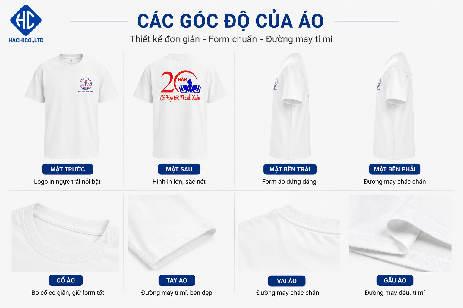 Đồng Phục In Logo Theo Yêu Cầu PL04 - Áo Thun Cotton Chất Lượng - Image 4