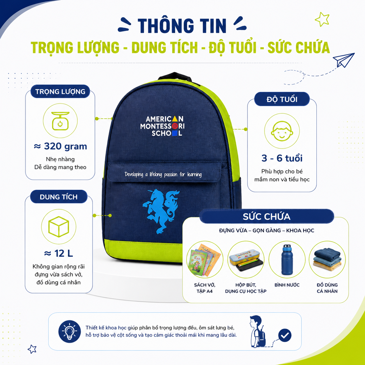 Balo Học Sinh HS01 - Balo Học Sinh Theo Yêu Cầu In Logo Trường Học - Image 3