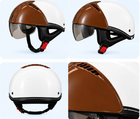 Mũ Bảo Hiểm Có Kính In Theo Yêu Cầu NBH1217 | In Logo Doanh Nghiệp - Image 4