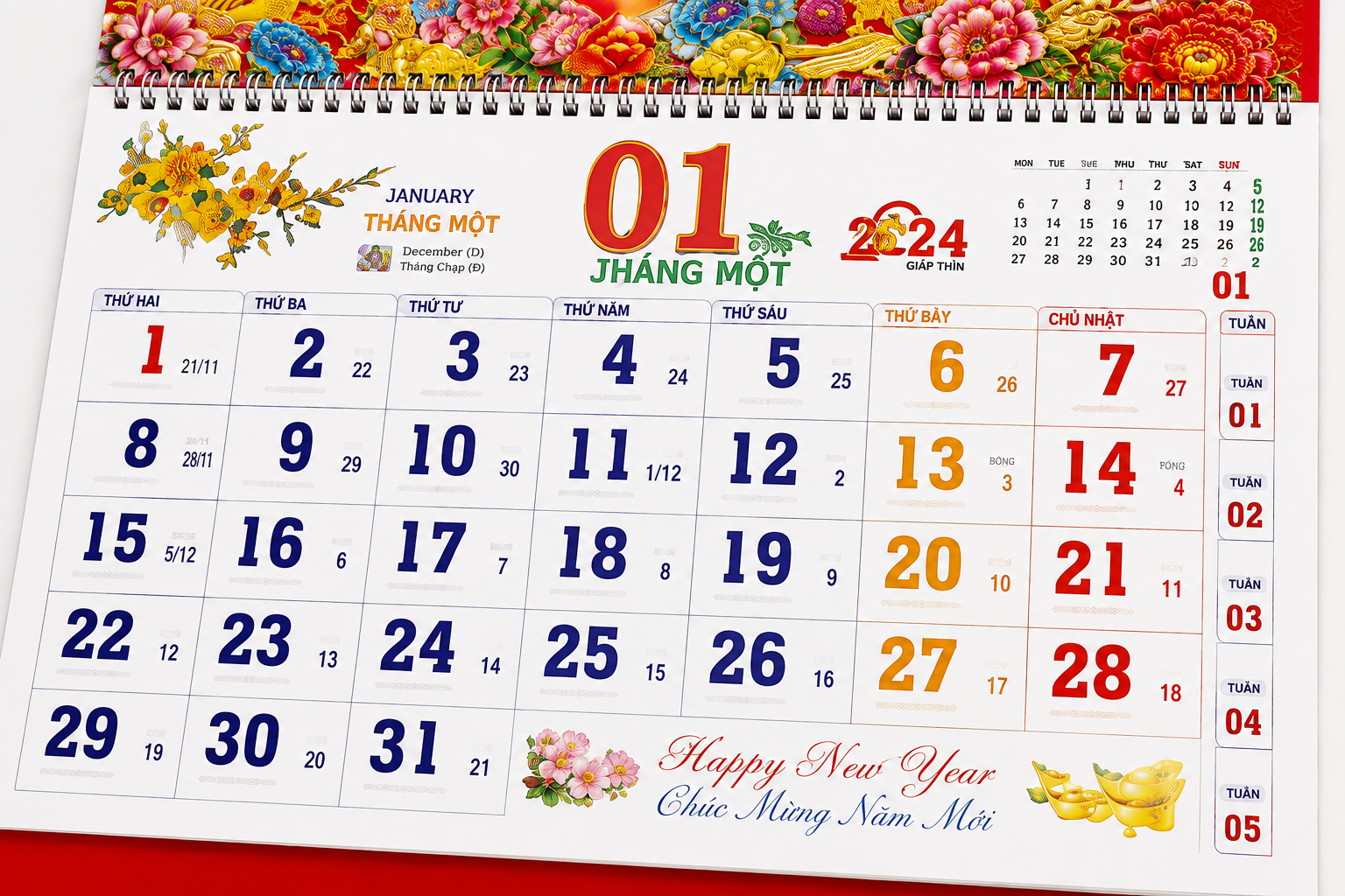 Lịch Treo Tường Theo Yêu Cầu LT02 | In Logo Doanh Nghiệp Sang Trọng, Quảng Bá Thương Hiệu Hiệu Quả - Image 2