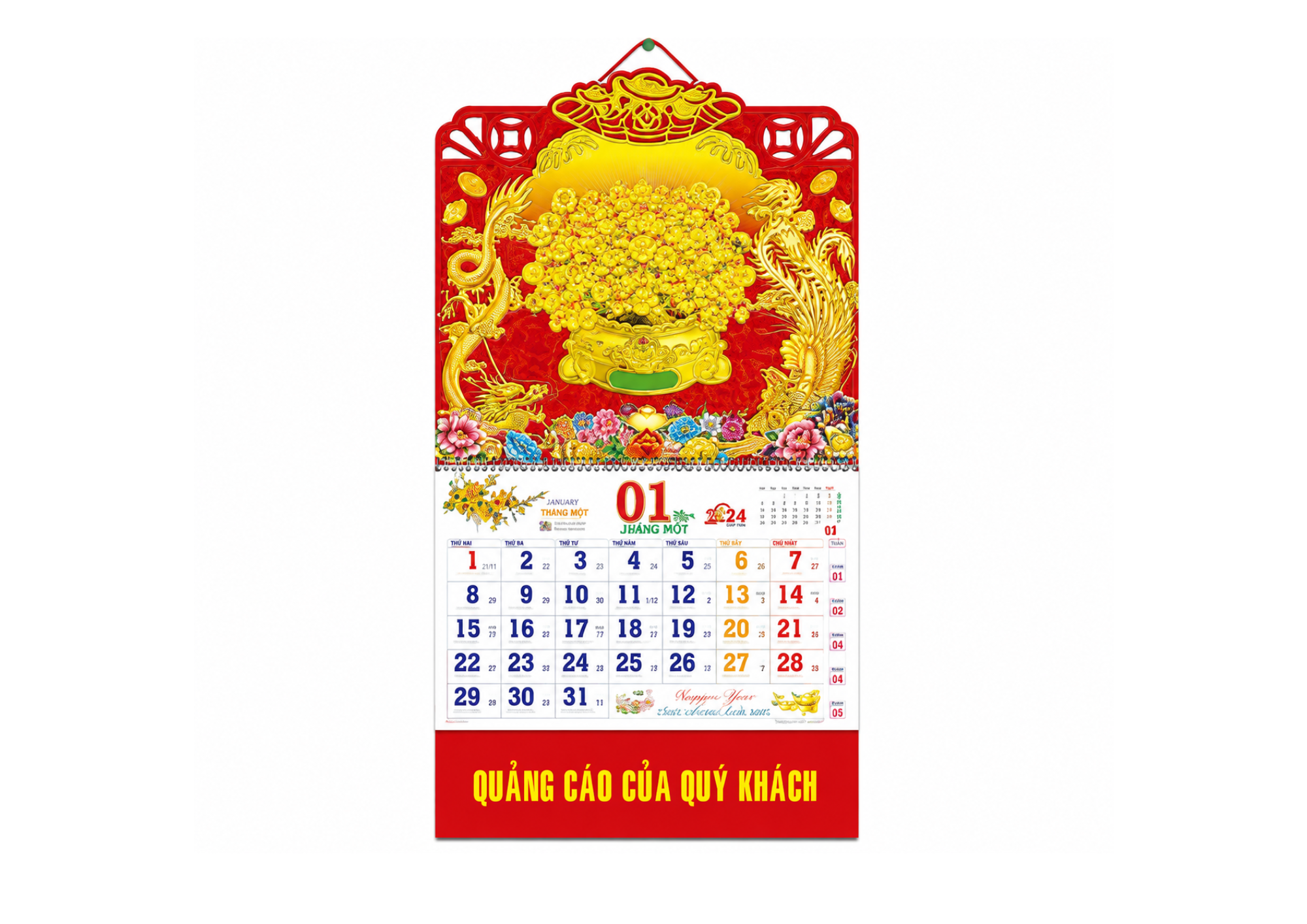 Lịch Treo Tường Theo Yêu Cầu LT02 | In Logo Doanh Nghiệp Sang Trọng, Quảng Bá Thương Hiệu Hiệu Quả