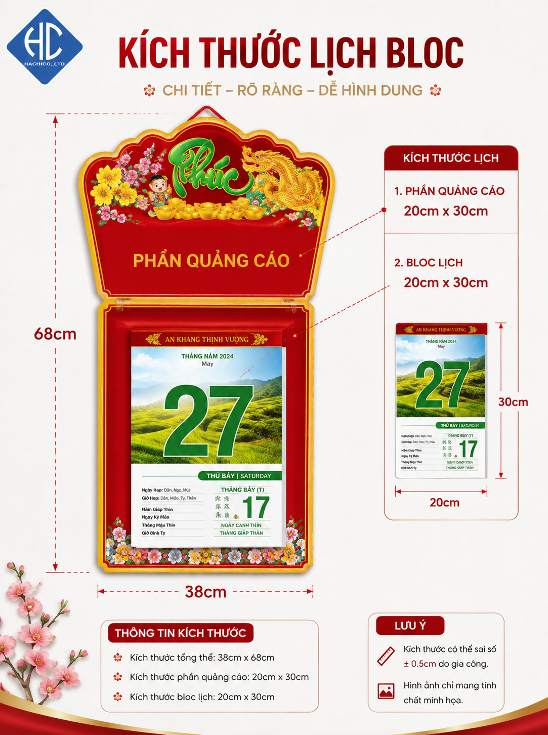 Lịch Treo Tường In Logo Theo Yêu Cầu LT01 | Lịch Treo Tường Quảng Cáo Doanh Nghiệp Cao Cấp - Image 5