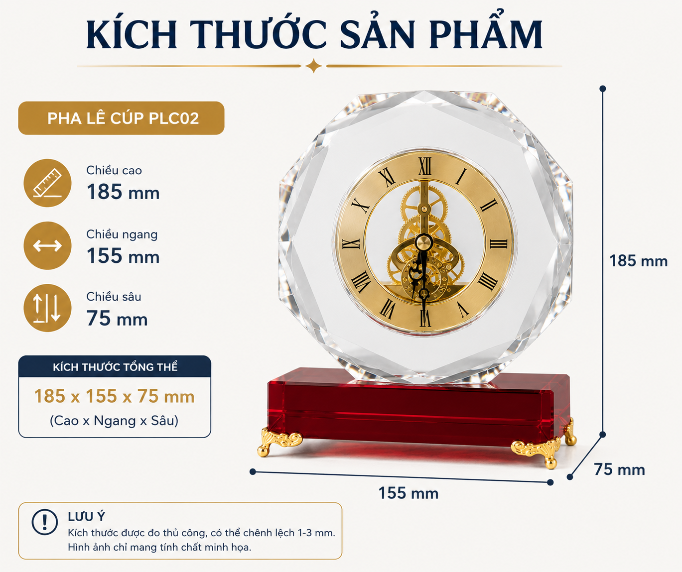 Pha Lê Cúp In Theo Yêu Cầu PLC02 | Quà Tặng Vinh Danh - Image 4