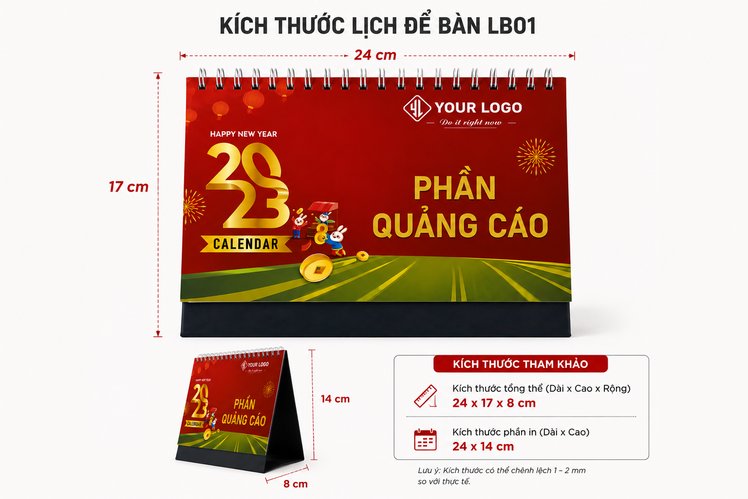 Lịch Để Bàn In Logo Theo Yêu Cầu LB01 | Quà Tặng Doanh Nghiệp Cao Cấp - Image 6